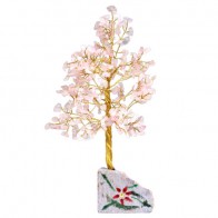Handmade Gemstone Rose Quartz Chip Tree 