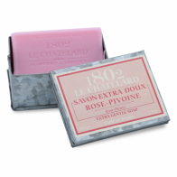 Le Chatelard 1802 Marseille Rose Peony Soaps Metal Box Set