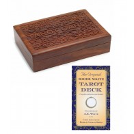 Wooden Sheesham Box & Tarot Card Set