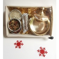 Brass Burner & Resin Tins Gift Set