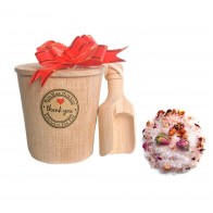 Himalayan Bath Salts Wooden Tube & Spoon Gift Set 
