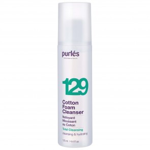 Purles 129 Total Cleansing Cotton Foam Gentle Makeup Removal & Hydration 125ml