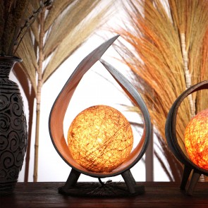 Natural Coconut Lamp Whitewash Wrap-over