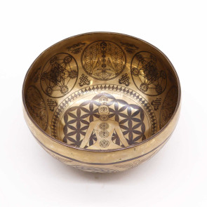 7 Chakras Healing Engraved Singing Bowl 16cm