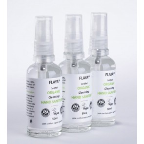 3 x Flaya Organic Certified Cleansing Hand Sanitiser Vegan