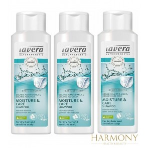 3 x Lavera Basis Sensitive Moisture & Care Shampoo