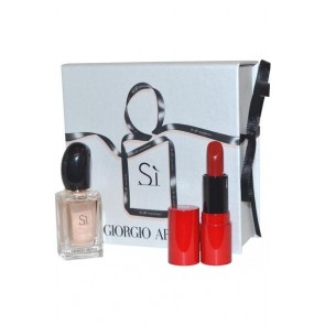 Giorgio Armani Si Parfum & Rouge Ecstasy Lipstick Set