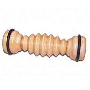 Wooden Ribbed Foot Massage Roller 