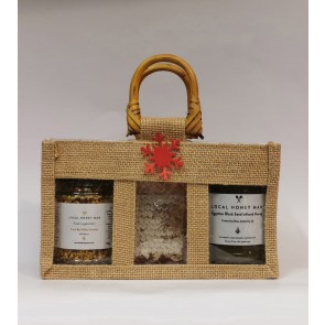 Local Honey Man Trio Honey Blackseed - Pollin & Honeycomb Gift Set