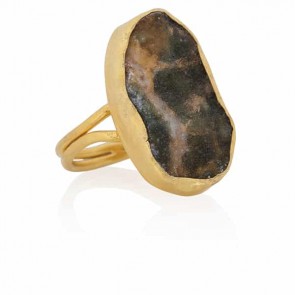 Ana Dyla Cybele Moss ring gold