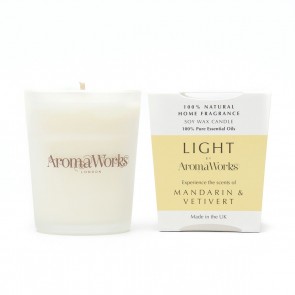 Aromaworks Light Range Mandarin & Vetivert Candle 10cl