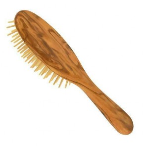 Forsters Large Hair Brush With Wooden Pins Olive Wood