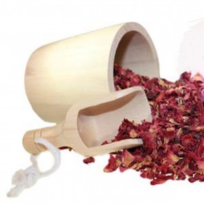Rose & Lavender Petals Wooden Tube & Spoon Gift Set 