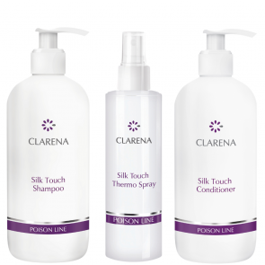 Clarena Poison Line Silk Touch Shampoo Conditioner & Thermo Spray
