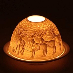 Feng Shui Christmas Porcelain Candle Light Gift  Set