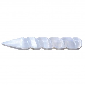 Selenite Spiral Wand Energy Charged