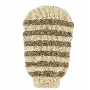 Forsters Massage Glove Striped Certified Organic Linen & Cotton