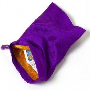 Large Purple 100% Silk Tarot Angel Card Bag 