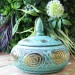 Turquoise Squat Jar