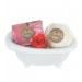 Ceramic Rose & Vanilla Bath Gift Set